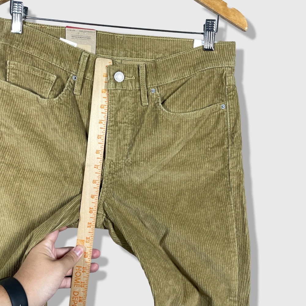 Levi's 314 Shaping Straight Pants Women 30x30 Tan Corduroy Casual‎ Classic NWT - Picture 6 of 8